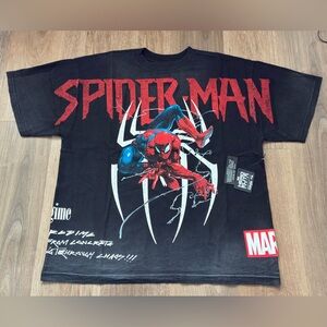 CIVIL REGIME X DARC SPORT X MARVEL SPIDERMAN “SPIDERMAN WEBS” SHIRT - MEDIUM NWT